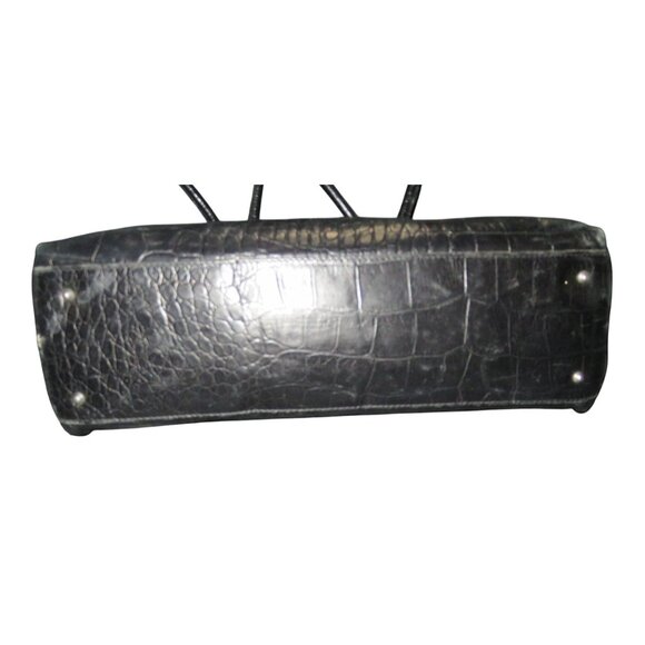 Furla Vintage black crocodile embossed Italian leather double handle bag - Picture 6 of 14